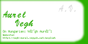 aurel vegh business card